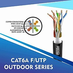 cat6a 23 awg Outdoor 4 twisted pair ftp
