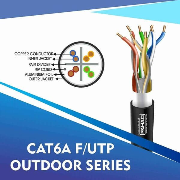 cat6a 23 awg Outdoor 4 twisted pair ftp