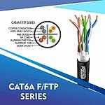 cat6a 23 awg Outdoor 4 twisted pair f/ftp network cable 305-500m