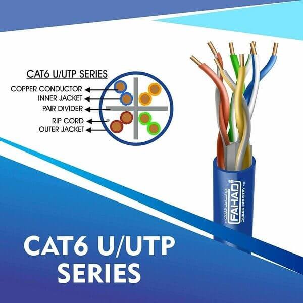 cat6 23 awg 4 twisted pair u/utp network cable 305-500m