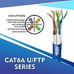 cat6a 23 awg Outdoor 4 twisted pair f/ftp network cable 305-500m