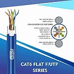 Cat6 f utp Elevator Flat Cable 23 awg