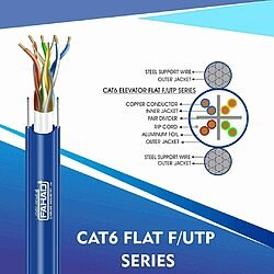 Cat6 f utp Elevator Flat Cable 23 awg