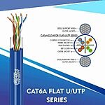 Cat6a u/utp Elevator Flat Cable 23 awg