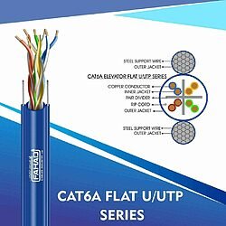 Cat6a u/utp Elevator Flat Cable 23 awg