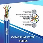 Cat6a f/utp Elevator Flat Cable 23 awg
