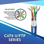 cat6 23 awg Outdoor 4 twisted pair u/ftp network cable 305-500m