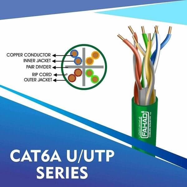 at6a 23 awg 4 twisted pair utp network cable 305-500m
