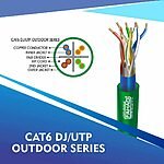 cat6 23 awg Double Jacket 4 twisted pair u/utp network cable 305-500m