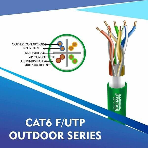 cat6 23 awg Outdoor 4 twisted pair Ftp network cable 305-500m