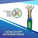 cat6a 23 awg Outdoor double jacket 4 twisted pair utp network cable 305-500m