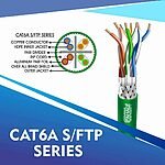 cat6a 23 awg Outdoor 4 twisted pair S/ftp network cable 305-500m