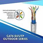 cat6 23 awg Double Jacket 4 twisted pair u/utp network cable 305-500m