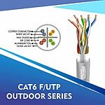 cat6 23 awg Outdoor 4 twisted pair Ftp network cable 305-500m
