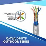 cat6a 23 awg Outdoor double jacket 4 twisted pair utp network cable 305-500m