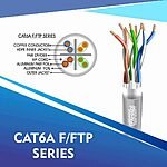 cat6a 23 awg Outdoor 4 twisted pair Sftp network cable 305-500m