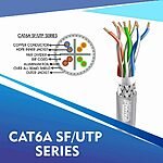 cat6a 23 awg Outdoor 4 twisted pair S/ftp network cable 305-500m