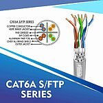 cat6a 23 awg Outdoor 4 twisted pair S/ftp network cable 305-500m