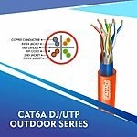 cat6a 23 awg Outdoor double jacket 4 twisted pair utp network cable 305-500m