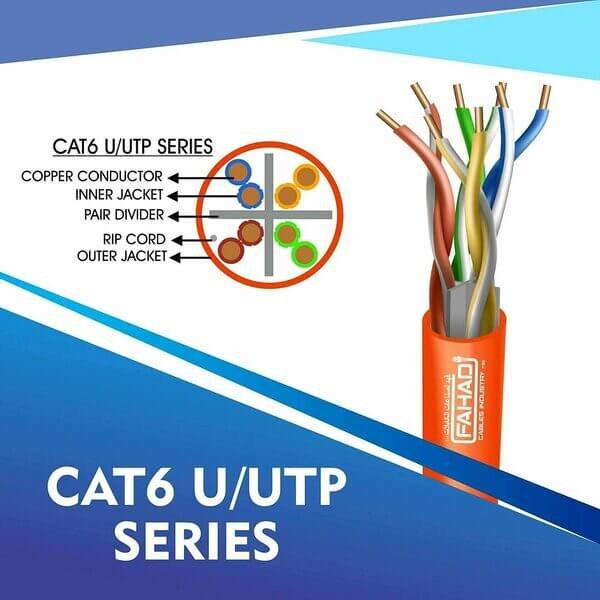 cat6 23 awg 4 twisted pair u/utp network cable 305-500m