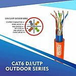 cat6 23 awg Double Jacket 4 twisted pair u/utp network cable 305-500m