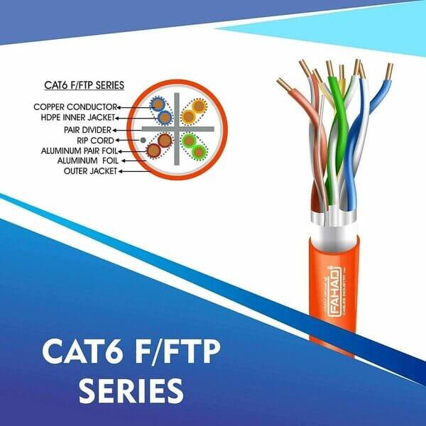 cat6 23 awg 4 twisted pair sftp network cable 305-500m