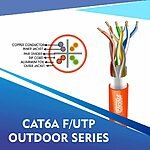 cat6a 23 awg Outdoor 4 twisted pair utp network cable 305-500m