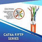 cat6a 23 awg Outdoor 4 twisted pair Sftp network cable 305-500m