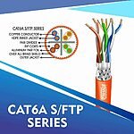 cat6a 23 awg Outdoor 4 twisted pair S/ftp network cable 305-500m