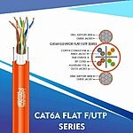 Cat6a f/utp Elevator Flat Cable 23 awg 4 pair 305m E