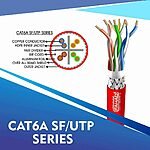 cat6a 23 awg Outdoor 4 twisted pair S/ftp network cable 305-500m