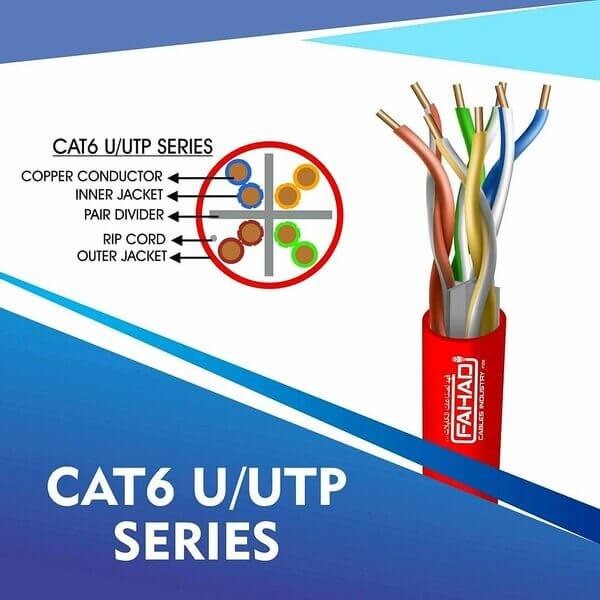 cat6 23 awg 4 twisted pair u/utp network cable 305-500m