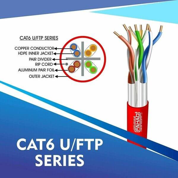 cat6 23 awg 4 twisted pair u/ftp network cable 305-500m