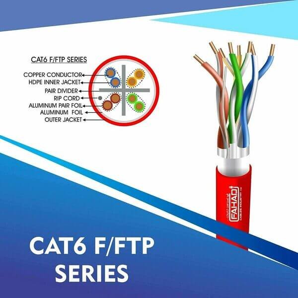 cat6 23 awg 4 twisted pair sftp network cable 305-500m