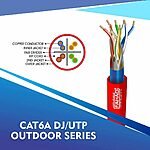 cat6a 23 awg Outdoor double jacket 4 twisted pair utp network cable 305-500m