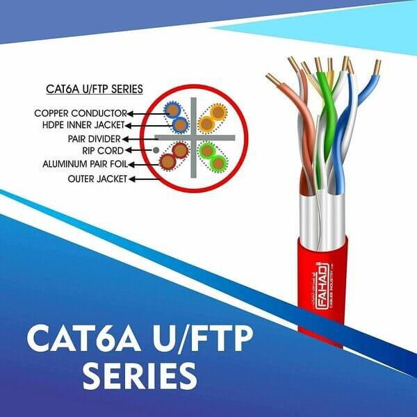 cat6a 23 awg Outdoor 4 twisted pair f/ftp network cable 305-500m