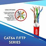 cat6a 23 awg Outdoor 4 twisted pair Sftp network cable 305-500m