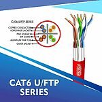 cat6 23 awg Outdoor 4 twisted pair u/ftp network cable 305-500m