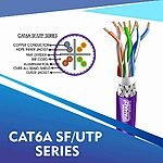 cat6a 23 awg Outdoor 4 twisted pair S/ftp network cable 305-500m