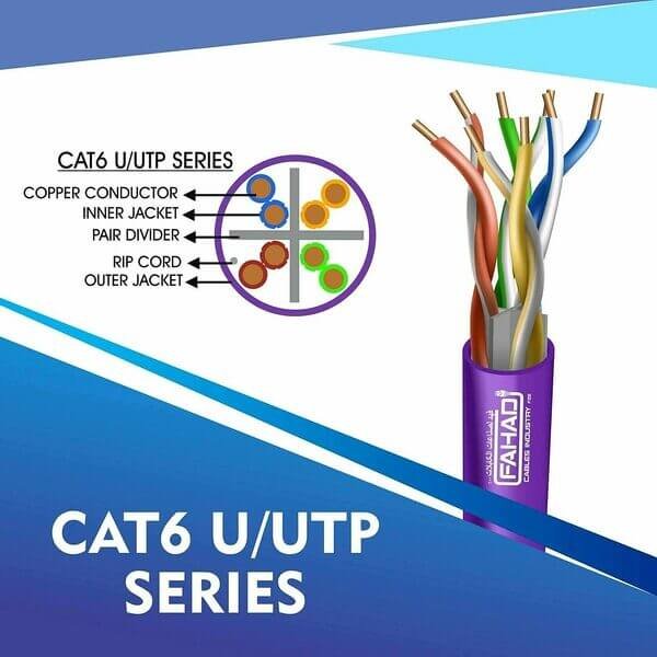 cat6 23 awg 4 twisted pair u/utp network cable 305-500m