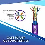 cat6 23 awg Double Jacket 4 twisted pair u/utp network cable 305-500m