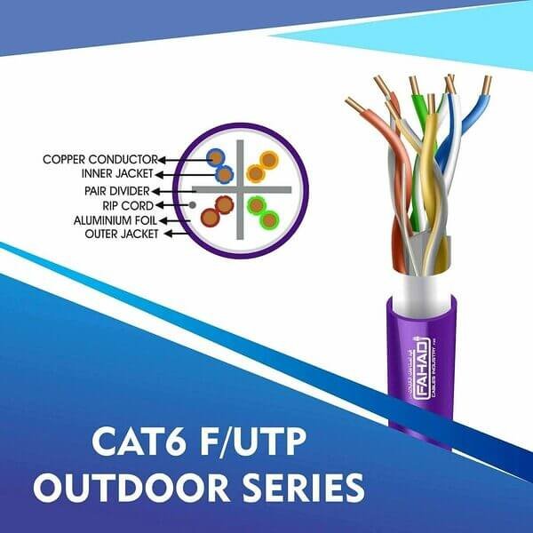 cat6 23 awg Outdoor 4 twisted pair Ftp network cable 305-500m