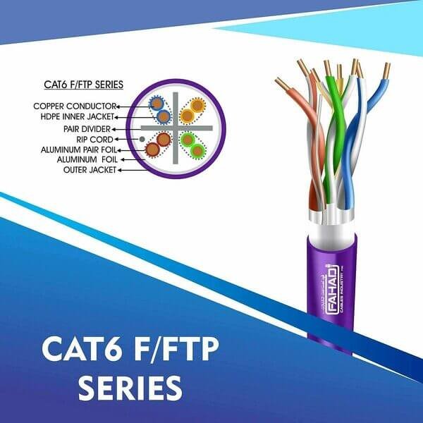 cat6 23 awg 4 twisted pair sftp network cable 305-500m