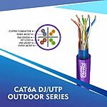 cat6a 23 awg Outdoor double jacket 4 twisted pair utp network cable 305-500m
