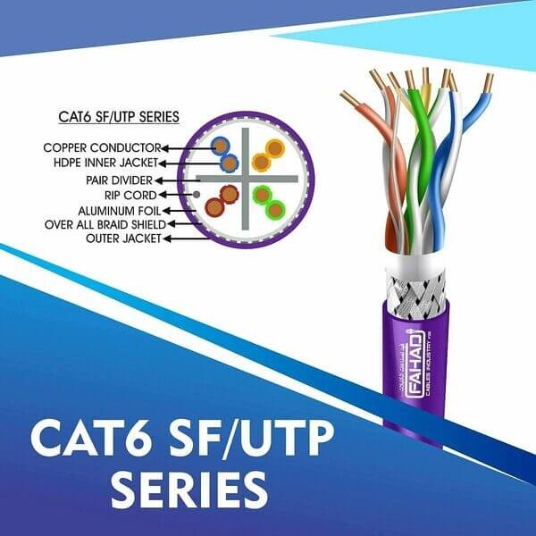 cat6 23 awg 4 twisted pair sf/utp network cable 305-500m