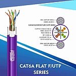 Cat6a f/utp Elevator Flat Cable 23 awg 4 pair 305m C