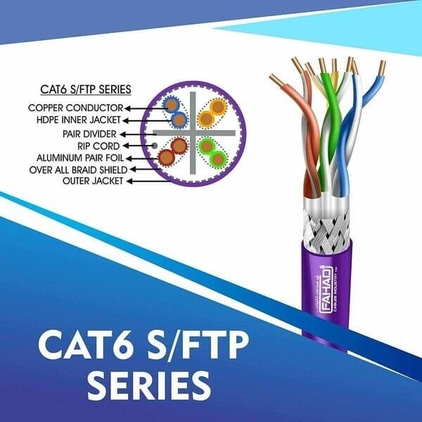 cat6 23 awg 4 twisted pair sftp network cable 305-500m