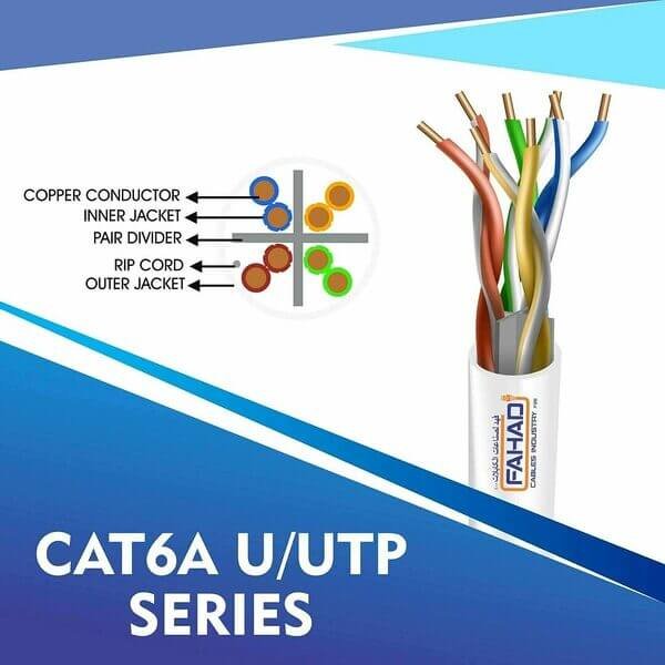 at6a 23 awg 4 twisted pair utp network cable 305-500m