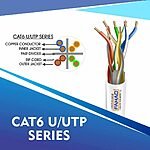 cat6 23 awg 4 twisted pair u/utp network cable 305-500m
