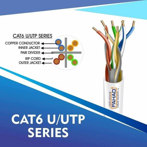 cat6 23 awg 4 twisted pair u/utp network cable 305-500m